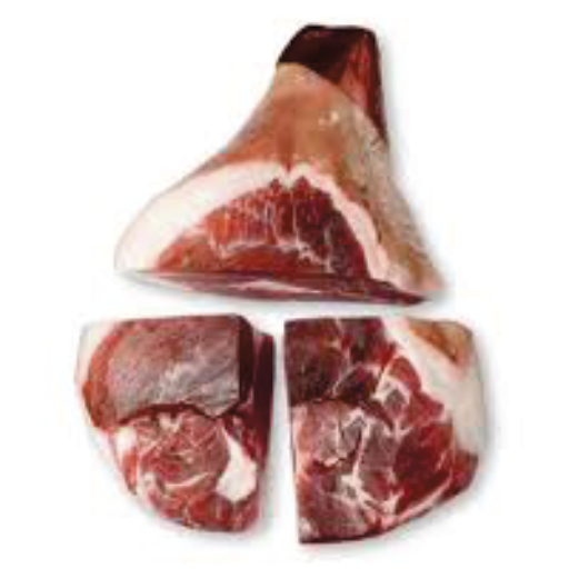 Prosciutto stagionato s/o tagliato  in tre